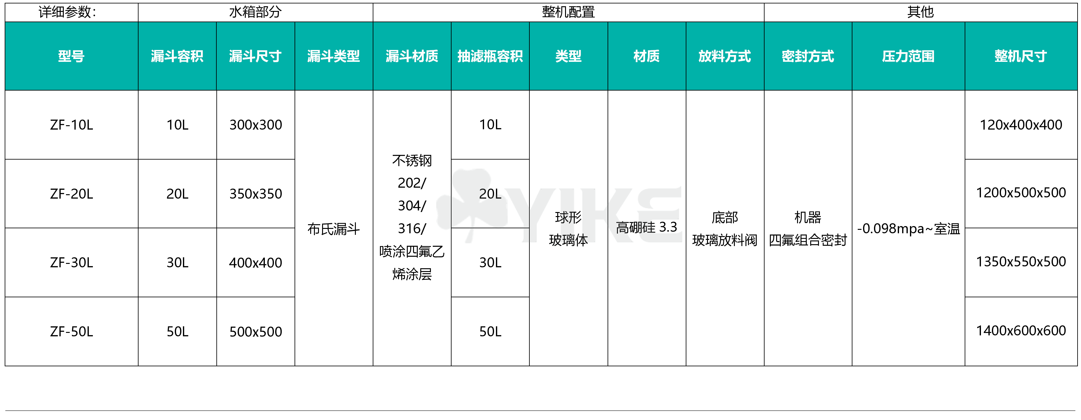 50L过滤器真空抽滤器规格|技术参数