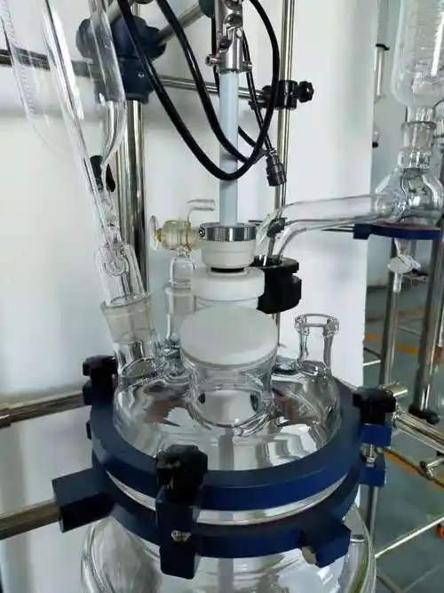 10L双层玻璃反应釜四氟搅拌密封